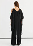 Selen Taşlı Siyah Kadın Tulum 25YSL7648-BB