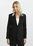 Selen Standart Siyah Kadın Ceket 25KSL1537