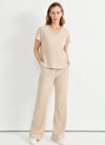 Selen Normal Bel Standart Bej Kadın Pantolon 25YSL5397