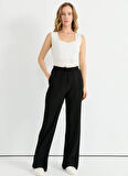 Selen Normal Bel Standart Siyah Kadın Pantolon 25YSL5397