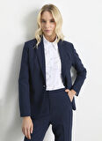 Selen Standart Lacivert Kadın Ceket 25KSL1547