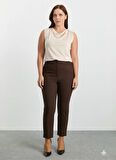 Selen Normal Bel Normal Kahve Kadın Pantolon 25KSL5461