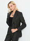 Selen Standart Antrasit Kadın Ceket 25KSL1553
