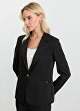 Selen Standart Siyah Kadın Ceket 25KSL1552