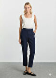 Selen Normal Bel Standart Lacivert Kadın Pantolon 25KSL5466