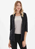 Selen Standart Siyah Kadın Ceket 25KSL1559