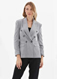 Selen Standart Gri Kadın Ceket 25KSL1563