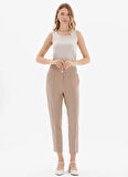Selen Normal Bel Standart Bej Kadın Pantolon 25KSL5482