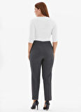 Selen Normal Bel Normal Gri Kadın Pantolon 25KSL5483
