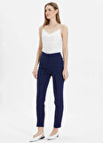Selen Normal Bel Standart Lacivert Kadın Pantolon 25KSL5485