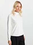Selen Balıkçı Yaka Düz Ekru Kadın Bluz 25KSL8286