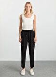 Selen Normal Bel Standart Siyah Kadın Pantolon 25KSL5504