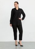 Selen Siyah Kadın Taşlı Normal Fit Bluz 26YSL8439