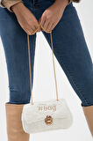 Baghashtag Beyaz Mini Peluş Çanta