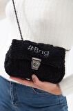 Baghashtag Siyah Mini Peluş Çanta