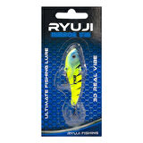 Ryuji Mirror Vib 9 gr 4.5 cm Jig Yem Tiger Glow