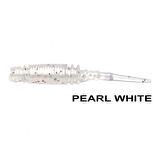 Ryuji Rock Worm 4cm Kokulu Silikon Yem [12 adet] Pearl White Glow