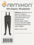 Remixon Neopren PVC Bot Tulum Çizme YEŞİL-42
