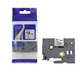 Tonersepeti Brother TZe-M941 18mm Mat Gümüş üzerine Siyah Laminasyonlu Muadil Etiket
