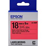 Tonersepeti Epson LK-5RBP Kırmızı Üzerine Siyah Orjinal Etiket