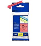 Tonersepeti Brother TZe-431 12mm Kırmızı üzerine Siyah Laminasyonlu Muadil Etiket