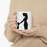 Minimalist Sanat Porselen Kupa Bardak Ruhsal Bağ Temalı Özel Tasarım Hediyesi