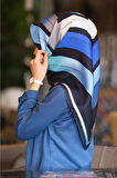 Vissona Twill İpek Eşarp Lacivert, Mavi 16463-0033
