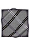 Vissona Twill İpek Eşarp Gri, Siyah 8374-0028
