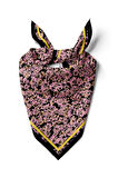 D12 Kadın Pembe Çiçek Desenli 50x50 Bandana