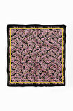 D12 Kadın Pembe Çiçek Desenli 50x50 Bandana