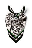 Kadın Siyah Beyaz Zebra Desenli 50x50 Bandana HYL DG01282-22