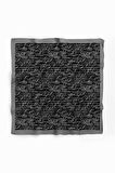 Kadın Siyah Beyaz El yazısı Desenli 50x50 Bandana HYL DG0711-22