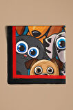 H27 Kadın Karışık Animal Friends Desenli 50x50 Bandana HYL DG0524-22