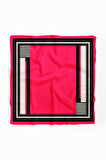 E47 Kadın Kırmızı Kare Desenli 50x50 Bandana HYL DG01524-22