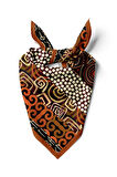 E96 Kadın Etnik Desenli Bandana 50x50 DG0253-22