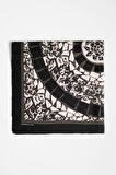 Y84 Kadın Kahverengi Sarmal Desenli 50x50 Bandana DG01023-22