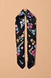 Kadın Çiçek Desenli 50x50 Bandana HYL DG01393-22