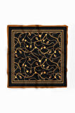 C28 Kadın Sarı Siyah Zincir Desenli 50x50 Bandana HYL DG01611-22