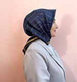 Vissona Exclusive Tivil 60442-0033-0011 Lacivert Hardal Sarı Karışık Desen