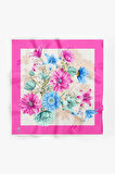 %100 İpek Kadın Desenli Bandana 80x80