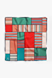 %100 İpek Kadın Geometrik Desenli Bandana 80x80