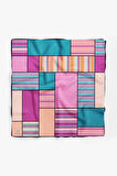 %100 İpek Kadın Geometrik Desenli Bandana 80x80