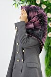 Vissona Soğan Kabuğu-1 Karma Desen Tivil İpek Eşarp DGN52012-35522
