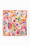 Vissona Çiçek Desenli İpek Bandana