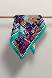 Vissona Etnik Desenli İpek Kadın Bandana