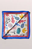 Modabutik Geometrik Portre Desenli Bandana