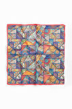 %100 İpek Mandala Desenli Kadın Bandana