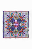 %100 İpek Etnik Desenli Kadın Bandana