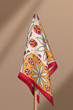 %100 İpek Etnik Desenli Kadın Bandana