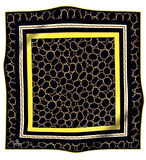 Vissona Tivil İpek Eşarp 11315-2-0001-0010 Siyah Karışık Desen